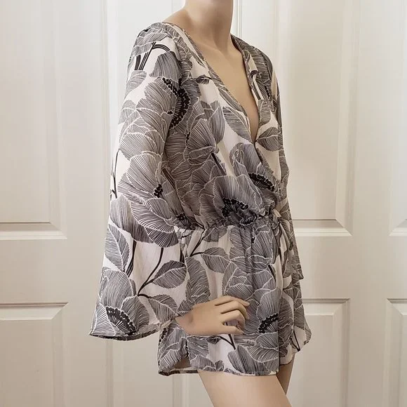 Audrey 3+1 Romper Off White Gold Lurex Size M - Picture 4 of 9